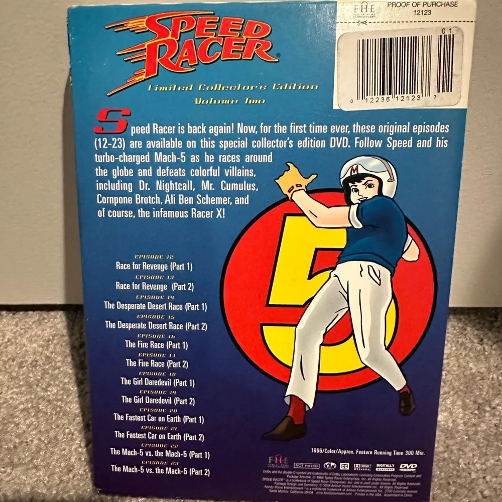 ๐ 5 for $25 Speed Racer Limited Collectors Edition Vol 2 DVD - Picture 2 of 8